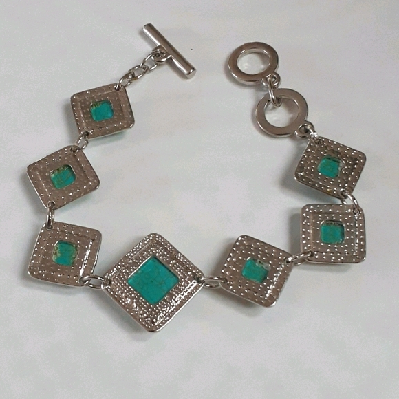 Turquoise bracelet size 7" to 7.5" - Picture 3 of 5